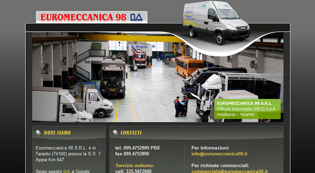 Un particolare dell'Home Page di EuroMeccanica 98 Immagine 1