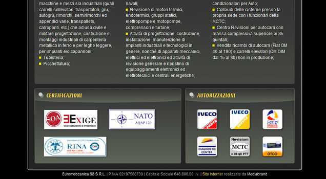 Un particolare dell'Home Page di EuroMeccanica 98 Immagine 3