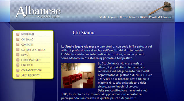 Un particolare della pagina 'Chi Siamo' del sito Immagine 2