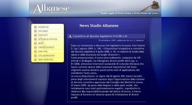 La pagina 'News' del sito Immagine 4