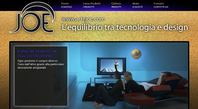 L'Home Page del sito Arte JOE Immagine 1