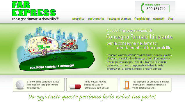 L'Home Page del sito FarExpress Immagine 1