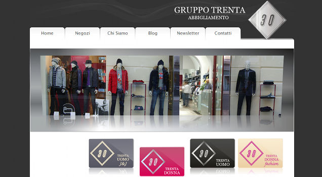 Home Page del sito Gruppo Trenta Abbigliamento Immagine 1