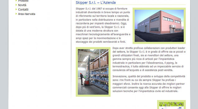 Un particolare della pagina 'Azienda' del sito Skipper Taranto Immagine 3